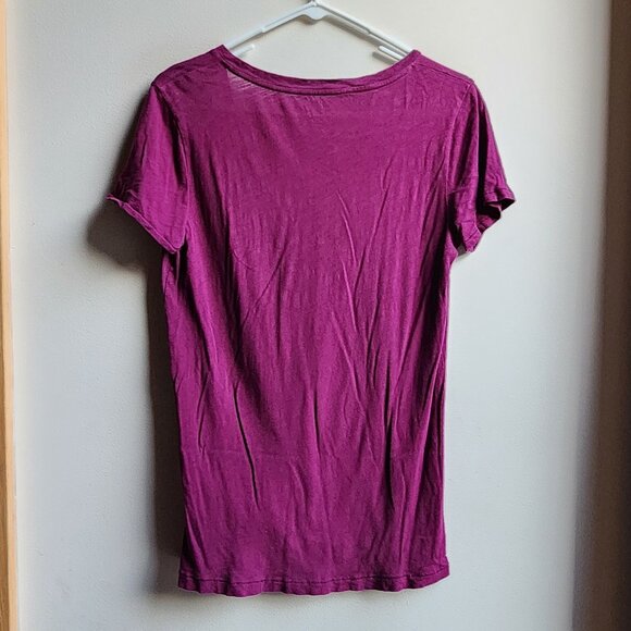 J. Crew Fuchsia Featherweight Slub Cotton V-Neck T-Shirt Size Small - Picture 13 of 13